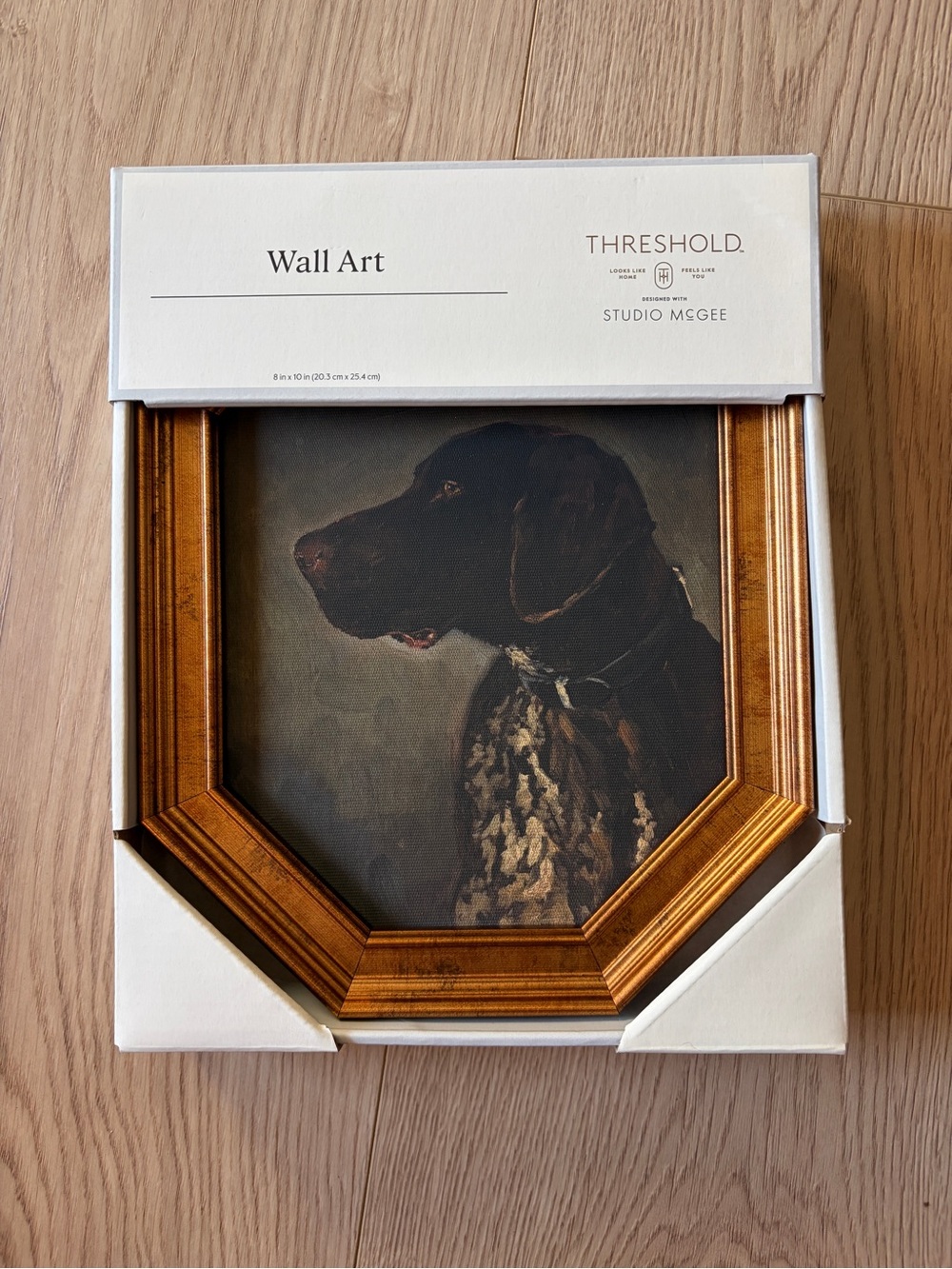 Threshold Gold Framed Black & Brown Dog Portrait Wall Art